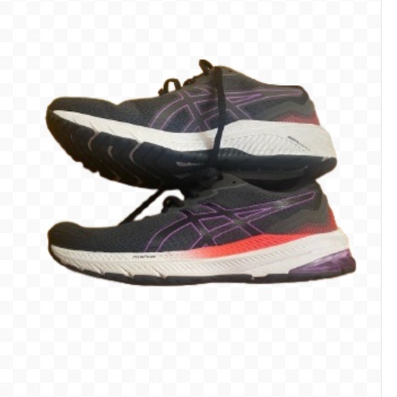Asics Shoes - ASICS Women's Gt-1000 Sneakers Black With Purple Accents Running Shoes Size 9.5